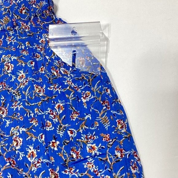 Band Of The Free Boho Wide Leg Pull On Pant Blue Floral XS NWT Band Of Gypsies - Picture 3 of 9
